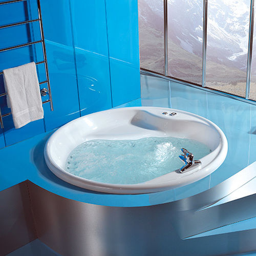 Vasca da bagno rotonda - VEGAS - Awal Bathsystem - in acrilico / idromassaggio / bianca