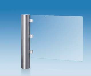 Barriera di controllo accessi - SG-500 - Hayward Turnstiles, Inc. - a bilico / in acciaio inossidabile / in vetro