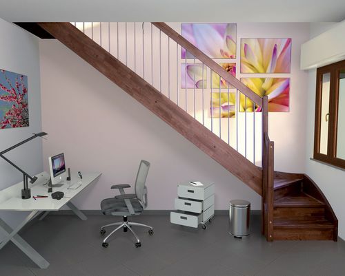 Scala a L - TULIPANO H  - New Living srl - con gradini in legno / con struttura in legno / contemporanea