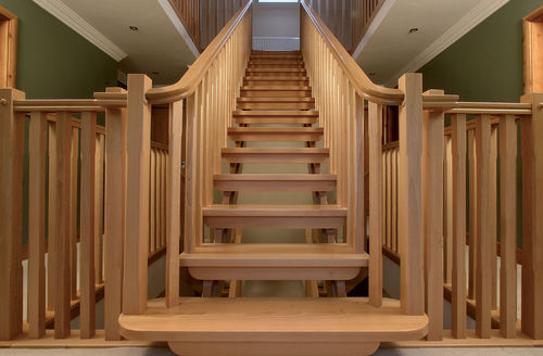 Scala dritta - NARCISO L - New Living srl - a L / con gradini in legno / con struttura in legno