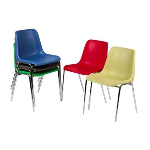 Sedia contemporanea - CCP - Caray collectivites - da interno / in plastica / con supporto in metallo cromato