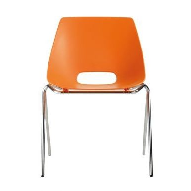 Sedia visitatore contemporanea - OKI - Caray collectivites - da interno / in acciaio cromato / in plastica
