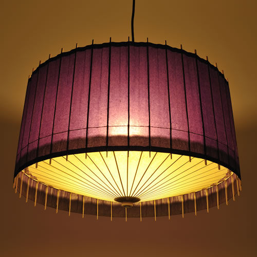 Lampada a sospensione - KPL-7136 - Hiyoshiya Co.,Ltd. - in carta giapponese / in legno / contemporanea
