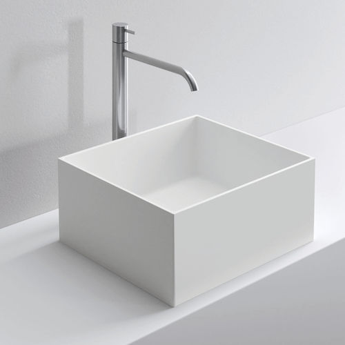 Lavabo da appoggio - STEP 45.19 - Milldue - in ceramica / rettangolare / contemporaneo