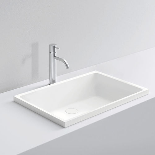 Lavabo da incasso - SKA - Milldue - in ceramica / rettangolare / contemporaneo