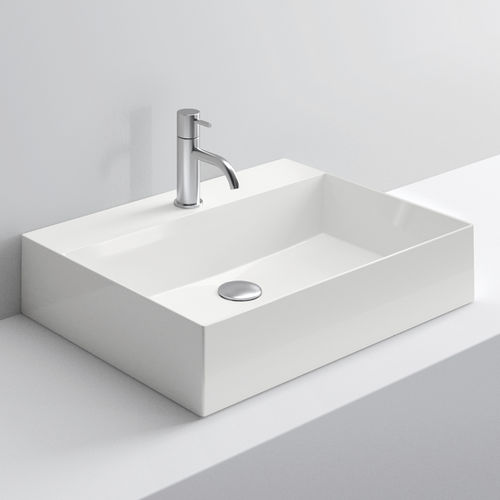 Lavabo da appoggio - KID - Milldue - in ceramica / rettangolare / contemporaneo