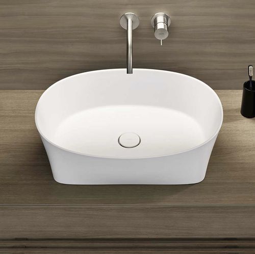 Lavabo da appoggio - AZUMA 16 - Milldue - in ceramica / rotondo / contemporaneo
