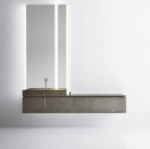 Piano lavabo in ceramica - HEIGHT  - Milldue