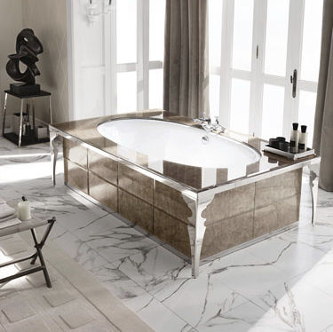 Vasca da bagno ovale - AVIGNONE 215 - Milldue - da appoggio / in vetro / bianca