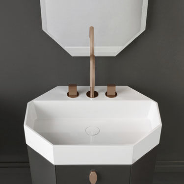Lavabo da appoggio - CRYSTAL - Milldue - in marmo / ottagonale / contemporaneo