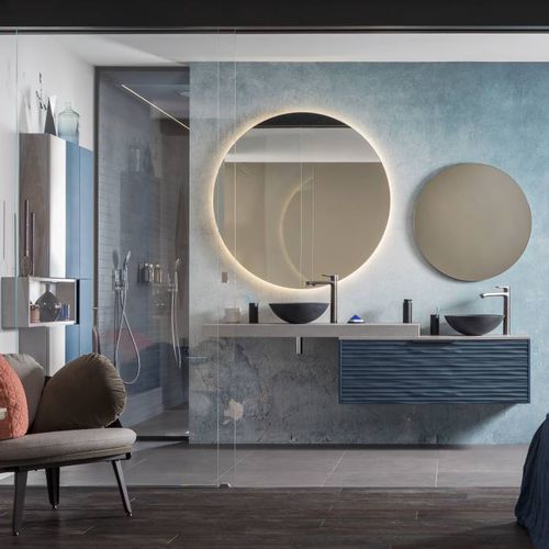 Bagno contemporaneo - BOUDOIR ET MIROIRS - PERENE - in vetro / in pietra