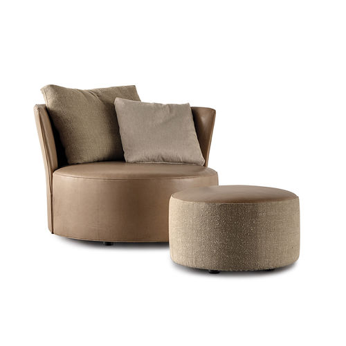 Poltrona contemporanea - LOVE CHAIR - ART NOVA - in tessuto / in pelle / in legno massiccio