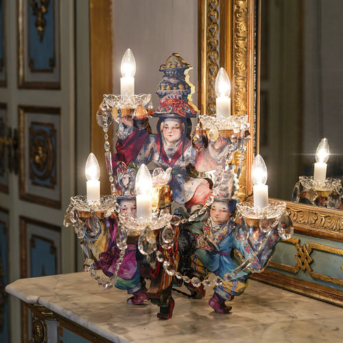 Lampada da tavolo - OMNIA VINCIT AMOR - LASVIT - in vetro soffiato / in stile barocco / con cavo