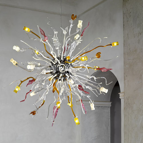 Lampadario design originale - PRATO DI FIORI - LASVIT - in vetro