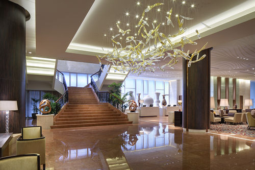 Lampadario contemporaneo - FLYING GOLD FISH - LASVIT - in vetro soffiato / LED