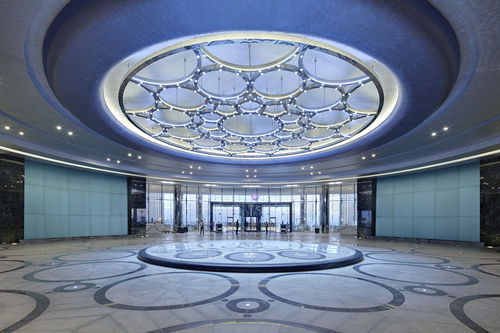 Lampadario contemporaneo - OCULUS - LASVIT - in cristallo / in acciaio inossidabile / LED