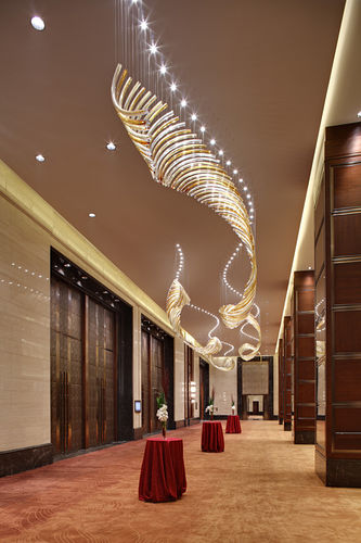 Lampadario contemporaneo - THE LEAF : 09F100-04 - LASVIT - in vetro soffiato / LED