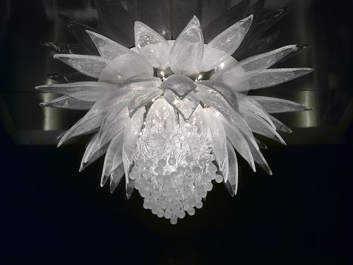 Lampadario contemporaneo - LOTUS FLOWER - LASVIT - in vetro soffiato / a incandescenza