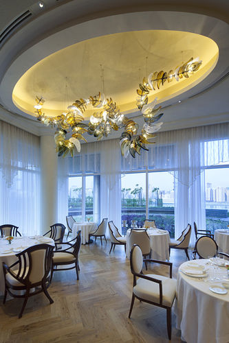 Lampadario contemporaneo - ENDLESS RIBBON - LASVIT - in vetro / LED