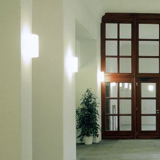 Applique contemporanea - ANANKE - LUCIS - da interno / in acciaio verniciato / in vetro soffiato