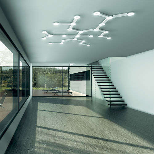 Plafoniera design originale - INFINITY DIREKT - LUCIS - in acciaio verniciato / in vetro acrilico / LED
