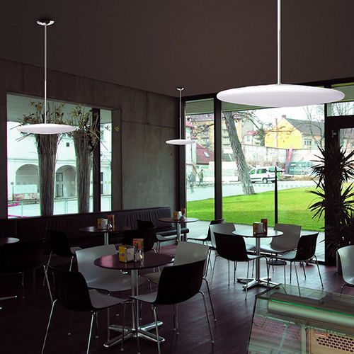 Lampada a sospensione - RONDO - LUCIS - in acciaio / in metallo cromato / in vetro soffiato