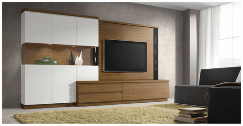 Parete attrezzata TV contemporaneo - ROMA 3959 - Baixmoduls - in legno