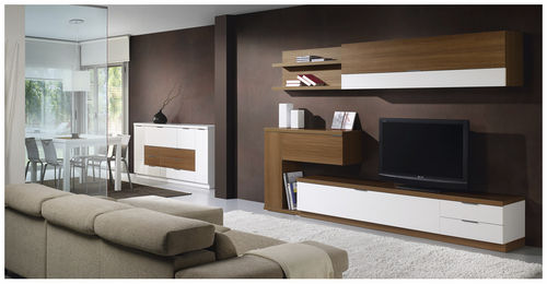 Parete attrezzata TV contemporaneo - L500 : 9510 - Baixmoduls - in legno