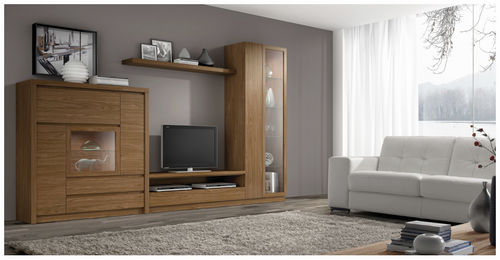 Parete attrezzata TV contemporaneo - ROMA 3966 - Baixmoduls - in legno