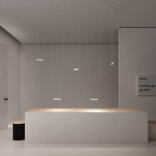 Lampada a sospensione - TEGOLINO - Vesoi - in alluminio / in opalina / minimalista