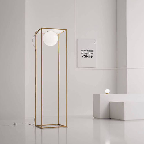 Lampada da terra - MULTIPLO - Vesoi - in ottone / in ferro / in vetro soffiato