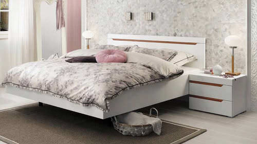 Letto matrimoniale - LORIANO - Nolte - contemporaneo / in rovere / in legno laccato