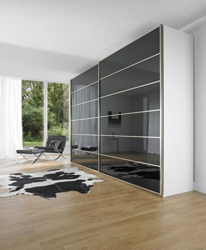Armadio contemporaneo - ORA - Nolte - in vetro / con porta scorrevole / a specchio