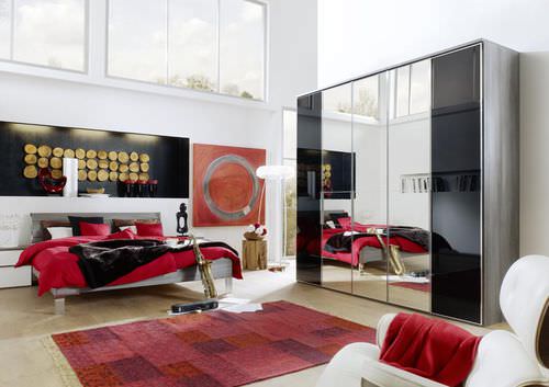 Armadio contemporaneo - HORIZONT 10000 - Nolte - in legno / con ante battenti / a specchio