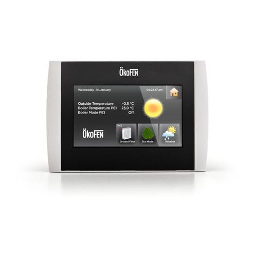 Tastiera di controllo per sistema domotico - PELLETRONIC - ÖkoFEN - per impianti di riscaldamento / a muro / con touch screen
