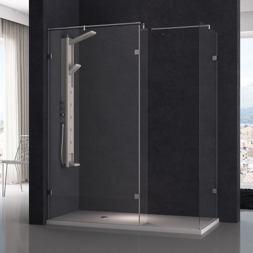 Parete doccia fissa - 703 - HISPABAÑO - d'angolo / in vetro temprato / vetro trasparente