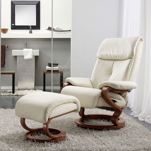 Poltrona relax contemporanea - ZEROSTRESS : 7037 - Himolla Polstermöbel - in pelle / in legno / con poggiapiedi