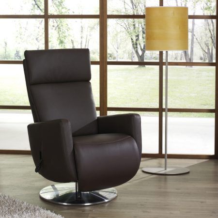 Poltrona relax contemporanea - EASY SWING : 7412 - Himolla Polstermöbel - in pelle / in acciaio inossidabile / reclinabile