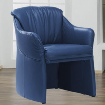 Poltrona relax contemporanea - 7276 - Himolla Polstermöbel - in pelle / blu