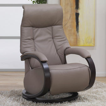 Poltrona relax contemporanea - CUMULY : 7111 - Himolla Polstermöbel - in pelle / in legno / reclinabile