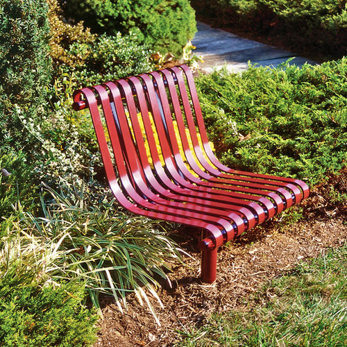 Sedia classica - NRS SEATS - Victor Stanley - da esterno / in acciaio / con base centrale