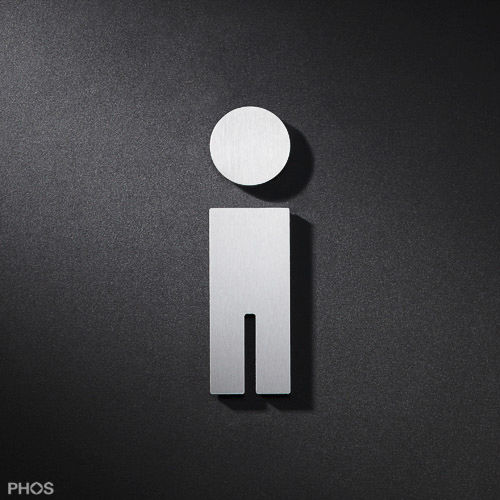 Pittogramma per porte in acciaio inossidabile -  P0301 - PHOS Design GmbH - per servizi sanitari
