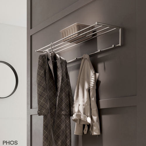 Appendiabiti a muro - G17-500 - PHOS Design GmbH - contemporaneo / in acciaio inossidabile spazzolato / in rovere