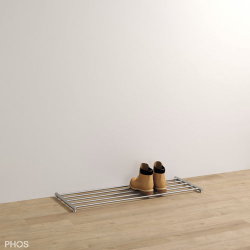 Scaffale per scarpe moderno - SR600-1 - PHOS Design GmbH - autoportante / in acciaio inossidabile spazzolato / in acciaio inossidabile