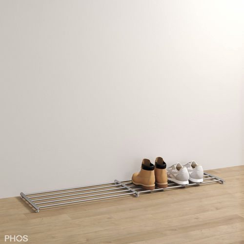 Scaffale per scarpe moderno - SR1200-1 - PHOS Design GmbH - autoportante / in acciaio inossidabile spazzolato / in acciaio inossidabile