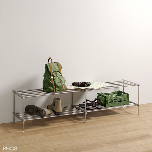 Scaffale per scarpe moderno - SR1200-2 - PHOS Design GmbH - autoportante / in acciaio inossidabile / su misura