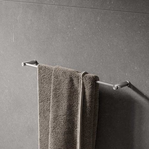 Portasalviette a 1 barra - HS20-80-600 - PHOS Design GmbH - da parete / in acciaio inossidabile spazzolato / per hotel