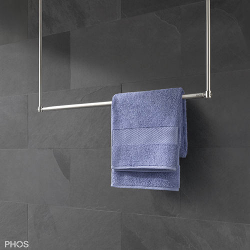 Portasalviette a 1 barra - T0-B - PHOS Design GmbH - a soffitto / in acciaio inossidabile spazzolato / satinato