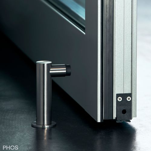 Fermaporta in gomma - TSL25-100 - PHOS Design GmbH - in acciaio inossidabile spazzolato / in acciaio inossidabile lucido / a forma di L