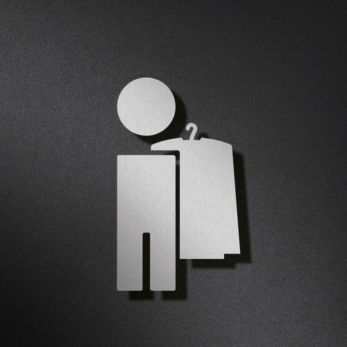Pittogramma per porte di orientamento - P1301 - PHOS Design GmbH - con porte / in acciaio inossidabile spazzolato / in acciaio inossidabile satinato